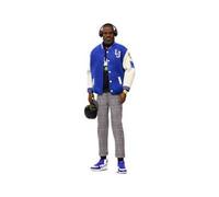Barbie Signature - LeBron James Kenbassadors, bambola da collezione del campione NBA con giacca in stile college e accessori inclusi, cuffie e occhiali da sole, 6+ anni, HRM33