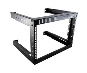 Kenable Assured - Rack per server a telaio aperto da 48 cm, montaggio a parete, rack per apparecchiature di rete e AV 2U, 4U, 6U con guide di profondità regolabili da 300 a 500 mm, in acciaio