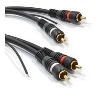 Kenable Cavo audio Phono schermato Twin RCA, cavo di rame privo di ossigeno e etichetta da 0,5 m