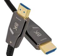 kenable Cavo HDMI 2.1 Ottico Attivo AOC 8K 60Hz 4K 120Hz 48Gbps HDR eARC VRR ALLM Fibra Sottile 10m Nero