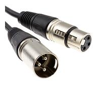 kenable Cavo Microfonico XLR 3 Pin Maschio a Femmina Schermato Audio Professionale Nero 0,5m 50cm