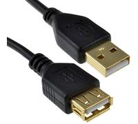 kenable Cavo Prolunga USB 2.0 DORATO 24AWG Alta Velocità Maschio A a Femmina A 0,3m Nero