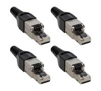 kenable Connettori terminali schermati CAT6A STP RJ45 in plastica [4 pezzi]