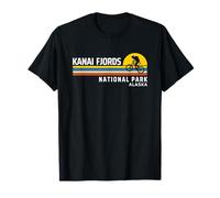 Kenai Fjords National Park al Vintage Retro Souvenirs Biking Maglietta