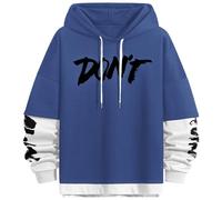 KENAIJING Felpa da Uomo con Cappuccio Stampa Patchwork Sweatshirt | Pullover Uomo Harajuku Stile di Strada Cotone Hoodie