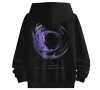 KENAIJING Felpa Uomo con Cappuccio Stampe Abbigliamento Felpe Hip-Hop Hoodie (2XL, Nero)