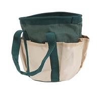 KENANLAN Borsa rotonda per attrezzi da giardino Oxford da donna, resistente alle lacrime e all'abrasione, robusta, facile da trasportare, ideale per interni e (verde con colore crema)