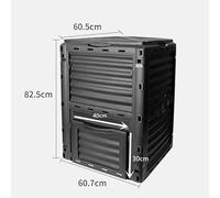 KENANLAN Cestino per Composter di Grande capacità con Porta a Scatto (Contenitore di Compostaggio), Contenitore di Compostaggio da Giardino Resistente per Scarti di Cibo, Foglie (436 cestino di