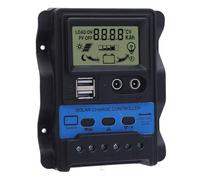 KENANLAN Controller di Carica Solare PWM con Display LCD, Output USB, Prestazioni Stabili per Tablet di Telefono, Compatibile con Il Solare del Tablet da Telefono 12v 24V (80a)