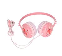 KENANLAN Cool Dinosaur Pattern Kids Childphone Wired con Microfono, Orecchio per Scuola, Chat Video, Fascia Stereo da 3,5 Mm Stereo per Tablet iOS (Rosa)