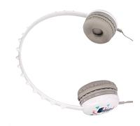 KENANLAN Cool Dinosaur Pattern Kids Wired Cuffia con Microfono Over Ear Headset per Scuola, Videochat, 3.5mm Jack Stereo Fascia Regolabile per iOS Tablet Laptop (Bianco)