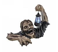 KENANLAN Lanterna a LED in resina, statua da giardino zombie, film horror, statua nano da giardino per esterni, giardino, terrazza, cortile, prato (a)