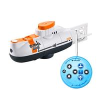 KENANLAN Mini barca a U telecomandata,RC 6 canali telecomando sott'acqua nave RC U barca modello bambini giocattoli educativi per bambini (bianco)