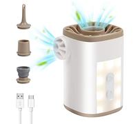 KENANLAN Pompa di Aria, Pompa di Aria Elettrica Senza Fili della Pompa di Aria Portatile 12 * 6 * 6 con la Luce del LED Pompa del Materasso Ad Aria della Batteria Gonfiatore Ultraleggero