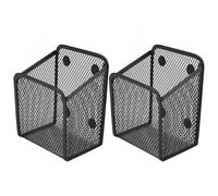 KENANLAN Portapenne in rete metallica con quattro magneti resistenti, organizer per penne in metallo industriale per frigorifero, robusto cestino portaoggetti per ufficio, scuola e casa (