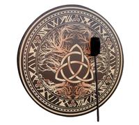 KENANLAN Sciamano grande 25 cm Spirit Music mano per adulti, decorazione per la casa sciamanica fatta a mano con colore retrò, adatto per interni, decorazioni esterne e amanti della musica (Celtics)