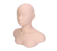 KENANLAN Testa di Manichino per Pratica di Cura della Bellezza, Modello in PVC Morbido con Spalla, Materiale di Riempimento Ad Alta densità per Massaggi, Agopuntura, Praticanti Alle