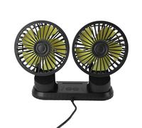 KENANLAN Ventilatore per auto Dual Head USB, potente flusso d'aria, funzione aromaterapia, design di rotazione a 360 gradi, alimentato USB, si adatta alla maggior parte dei veicoli, adatto per