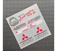 KENANS Adesivo con Logo per Auto per Mitsubishi ASX Colt Turbo Eclipse Cross Outlander Pajero Shogun, Adesivi con Emblema Segno Badge Adesivo Accessori Auto,D