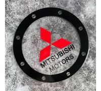 KENANS Adesivo con Logo per Auto per Mitsubishi ASX Colt Turbo Eclipse Cross Outlander Pajero Shogun, Adesivi con Emblema Segno Badge Adesivo Accessori Auto,K