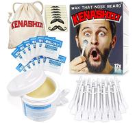 KENASHII Kit Ceretta Naso e Orecchie Originale | 100 g di Cera, 24 Applicatori | Rimozione Peli di Naso e Orecchie per Uomo e Donna | Include Salviette Lenitive, Protezioni per Baffi e Custodia