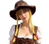 Kenazkas Cappello Da Oktoberfest Donna Copricapo Oktoberfest Morbido Con | Cappello Bavarese Tipico Per Donne Spettacolo Di Danza Su Palco E Evento Di Celebrazione