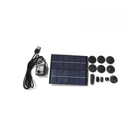 KENBT 5-1W Kit Pompa Acqua Solare Fai da Te con 9-6 ugelli fontane da Bagno for Uccelli solari for Piscina da Giardino all'aperto Fontana ad energia Solare,Ecologico(2W 6V)