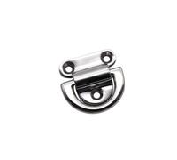KENBT Anello a D da 6 mm con Piastra Pieghevole Pad Eye Deck Lashing Ring Staple Cleat for Accessori for Barche a Motore e Yacht marini,Antiruggine(6mm)