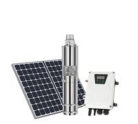 KENBT DC Solar Sommergibile Tubo Profondo Pompa Acqua Kit MPPT Regolatore Fai da Te Mini Pannello Solare,Ecologico