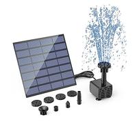 KENBT Kit Pompa Acqua Fontana Solare Fontana d'Acqua ad energia Solare con palo for Vasca for Uccelli all'aperto, Stagno, Piscina, Giardino, Acquario, Cortile,Ecologico(Regular Version)