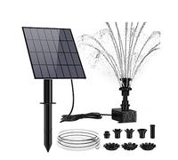KENBT Kit Pompa ad Acqua Solare, Pompa for Fontana ad energia Solare da 10 W con 6 ugelli, Fontana Esterna for Giochi d'Acqua Fai-da-Te for stagni,Ecologico(3.5W)