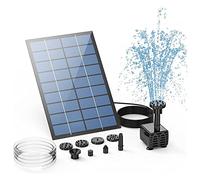 KENBT Pompa for Fontana Solare da 2,5 W, con 6 ugelli e Tubo dell'Acqua da 4 Piedi, Pompa ad energia Solare for Bagno di Uccelli, Stagno, Giardino e Altri luoghi,Ecologico(A-2.5W)
