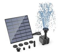 KENBT Pompa for Fontana Solare da 2,5 W, con 6 ugelli e Tubo dell'Acqua da 4 Piedi, Pompa ad energia Solare for Bagno di Uccelli, Stagno, Giardino e Altri luoghi.,Ecologico(1.5W)