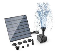 KENBT Pompa for Fontana Solare da 2,5 W, con 6 ugelli e Tubo dell'Acqua da 4 Piedi, Pompa ad energia Solare for Bagno di Uccelli, Stagno, Giardino e Altri luoghi,Ecologico(A-1.5W)