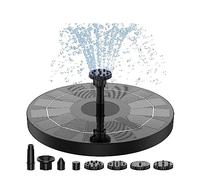 KENBT Pompa for Fontana Solare da 2,5 W for Vasca for Uccelli con 6 ugelli, Fontana ad energia Solare for Garde,Ecologico