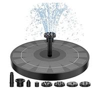 KENBT Pompa for Fontana Solare Pompa for Acqua con 6 ugelli for vasche da Bagno for Uccelli da Giardino, Vasca for Pesci da Piscina, Fontana ad energia Solare Esterna,Ecologico(2.5W)