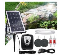 KENBT Pompa Pond Aeratore Aria Set Solare Energia Solare Pompa di Aria Aeratore Set Attrezzature di Ossigenazione for Acquario Acquario Giardino Stagno,Ecologico
