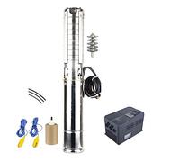 KENBT Pompe sommergibili solari for Pozzi Profondi da 4 Pollici 10HP, Modello di Controller MPPT for Pompa ad Acqua Solare Inossidabile (4EPSC25/168-D380/7500),Ecologico