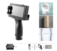 KENBT Stampante a getto d'inchiostro industriale portatile ad alta risoluzione da 12,7 mm/25,4 mm, stampante portatile con logo QR Code,Forte adesione(Printer 1 black ink)