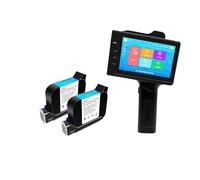 KENBT Stampante a getto d'inchiostro portatile da 17,5 mm Codice batch Numero di serie Codice a barre Codice QR Logo Stampante a getto manuale,Forte adesione(Printer with 2pc ink)