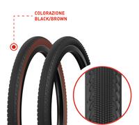 KENDA ALLUVIUM COPERTONE 700X40 GRAVEL E-BIKE TL-READY PIEGHEVOLE NERO MARRONE