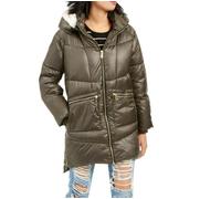 Kendall + Kylie Donna Piumino U6381W 191152667439 Oliva con Cappuccio TAGLIA S