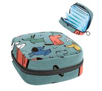 Kendo - Borsa per assorbenti igienici, borsa per il primo ciclo mestruale della marina giapponese, per ragazze e donne, per coppette mestruali femminili, Multicolore 2, 4.7x6.6x6.6 in/12x17x17 cm