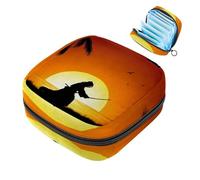 Kendo Silhouette Beach - Borsa portatile per assorbenti igienici, per riporre assorbenti e assorbenti, per donne, scuola, ufficio