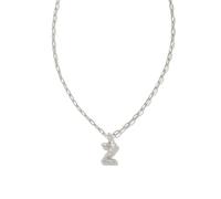 Kendra Scott Collana con ciondolo a forma di lettera di cristallo, gioiello alla moda per donne, One Size, Argento Ottone, Non pietra preziosa