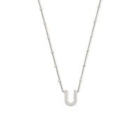 Kendra Scott Collana con ciondolo a forma di lettere dalla A alla Z, per donna, gioielli alla moda, in ottone rodiato, Ottone Metallo