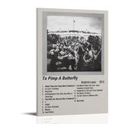Kendrick - Stampa fotografica su tela, motivo: "To Pimp A Butterfly" di KendrickPhoto, decorazione per casa e ufficio, decorazione da parete moderna per la famiglia e il bagno, cornice stile 20 x 30
