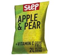 KENDY, Step, Aromatizzatore d'acqua senza zucchero, preparato in polvere per bevanda istantanea. 24 bustine al gusto Mela e Pera