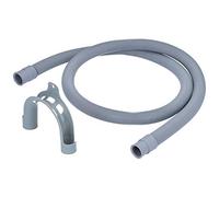 Kenekos - tubo di scarico/prolunga per lavatrice o lavastoviglie - 1/1,5/2 m. Tubo flessibile per fognatura, diametro delle estremità 19mm e 21mm. Due connessioni dritte