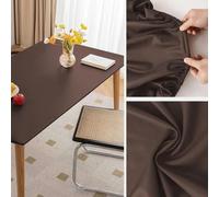 KENFHH Tovaglia Elastica in Tinta Unita Copritavolo Rotondo Quadrato Personalizzato Tovaglia da Pranzo Impermeabile Protettiva Tappetino da Scrivania per Studenti-caffè-80X80cm